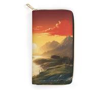 MNBVKL Portefeuille, portefeuille imprimé soleil levant, grande capacité, portefeuille de voyage pour femmes, portefeuille adulte, blanc, 19,7 x 10,5 cm, moderne, blanc, 19.7x10.5cm, Moderne