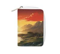 MNBVKL Portefeuille, portefeuille imprimé soleil levant, grande capacité, portefeuille de voyage pour femmes, portefeuille adulte, blanc, 16 x 11,5 cm, moderne, blanc, 16x11.5cm, Moderne