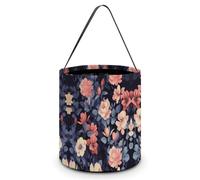 MNBVKL Sac fructose vintage imprimé floral, sac à bonbons d'Halloween, sac de rangement de voyage, panier à bonbons, floral vintage, taille unique, Vintage Floral, Taille unique, Élégant