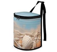 MNBVKL Sacs de rangement pour ordures, coquillages de mer et étoiles de mer, sacs de rangement pour ordures de voiture, sacs de rangement portables, Coquillages et étoiles de mer, Sea Shells And