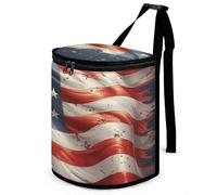 MNBVKL Sacs de rangement pour ordures, sacs de rangement à ordures imprimés étoiles et rayures, sacs de rangement pour ordures de voiture, sacs de rangement portables, Étoiles et rayures, Stars And