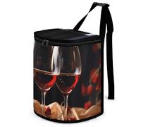 MNBVKL Sacs de rangement pour ordures, verres à vin rouge, sacs de rangement pour ordures de voiture, sacs de rangement portables, Verres à vin rouge, Red Wine Glasses, Moderne