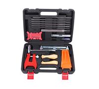 MNDPOAATY 16 Pièces Kit d’Affûtage pour Chaîne de Tronçonneuse, Affûteur sans Fil avec Limes Rondes et Plates, Porte - Limes, Coin d’Abattage pour Un Entretien Rapide sur Site