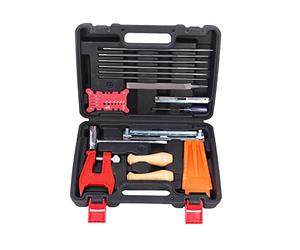 MNDPOAATY 16 Pièces Kit d’Affûtage pour Chaîne de Tronçonneuse, Affûteur sans Fil avec Limes Rondes et Plates, Porte - Limes, Coin d’Abattage pour Un Entretien Rapide sur Site