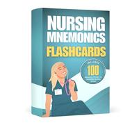 Mnémoniques infirmières pour préparation NCLEX : 100 cartes d'étude illustrées pour réussir vos examens | (L'outil de révision ultime : un ensemble de cartes flash avec notes d'étude clés pour l'école