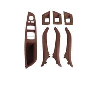 MNEUEQ Intérieur Ensemble D'assemblage Poignées En Cuir Porte Intérieure Gauche Et Droite Voiture, Pour Série 5 F10 F11 520 523 525 528 530i 2010 - 2017 parties(LHD Red)