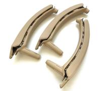 MNEUEQ Intérieur LHD - Poignée De Porte Intérieure Voiture Gauche Droite Avec Couvercle En Cuir, Ensemble D'assemblage Pour X5 X6 E70 E71 E72 2007 2008 2014 parties(LHD SET Beige)