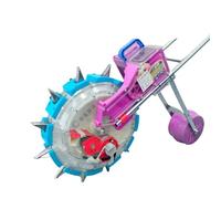 MNEVZX épandeurs de Jardin Semoir Automatique à Engrais pour semences poussé à la Main Semoir à arachides intégré Semoir à maïs Semoir à soja(7 Seed 7Fertilizer)