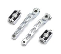 MNEVZX Pièces de moto Levier de changement de vitesse talon-pointe Tête de mort pour Harley Davidson HD Touring Road King Chromé Sélecteur Vitesse Gear Shifter en Métal(268-009 053x2XIN-CD)