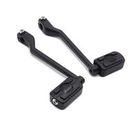 MNEVZX Pièces de moto Levier de changement de vitesse talon-pointe Tête de mort pour Harley Davidson HD Touring Road King Chromé Sélecteur Vitesse Gear Shifter en Métal(268-011 053X2XIN-BK)