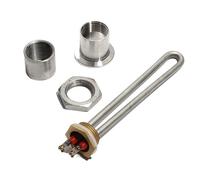 MNEXQML 1 élément chauffant électrique de 2,5 cm pour chauffe-chaudière/distributeur d'eau, chauffage DN25/32 mm, chauffages 110 V/220 V, 700 W/1000 W/1500 W (noir, 110 V_1,5KW175L DN25 201SS)