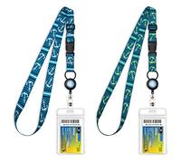 MNGARISTA Lot de 2 cordons tour-de-cou de croisière rétractables pour cartes de navire, cordons tour-de-cou étanches pour cartes de bateau de croisière avec porte-carte d'identité, Ancre