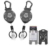 MNGARISTA Paquet de 2 porte-clés rétractables et Lot de porte-badges robustes