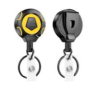 MNGARISTA Porte-clés rétractable renforcé avec clip ceinture, rétraction 283,5 g, cordon inox 80 cm, enrouleur de badge d'identification avec sangle de badge et anneau de clé, Lot 2