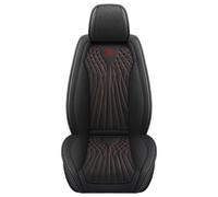 MNHCAC Housse Siège Voiture pour Tesla Model Y Juniper 2025 2026, 5 Pièces Set Housses siège Auto Protection Cuir Imperméable Compatible avec Airbags,Black Red