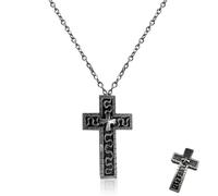 MniimaLuxe Chaîne avec croix pour homme, chaîne Thanos, jeu de collier, pour porter au quotidien, pour les fêtes