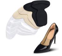 Mnioky 4 Paires Inserts Coussins Talon Chaussures à Talons Hauts ou Les Chaussures Trop Grandes, Poignées à Talons Hauts Coussinets de Chaussures Soulager la Douleur Anti-Slip Respirant