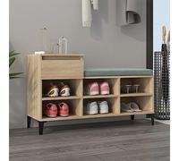 MNISDFL Armoire à chaussures moderne en bois avec pieds en métal, 1 tiroir et 6 compartiments de rangement sans poussière, plateau supérieur stable pour la décoration, montage flexible du tiroir
