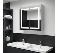 MNISDFL Armoire de salle de bain avec lavabo - Armoire à miroir LED - 80 x 12,2 x 68 cm