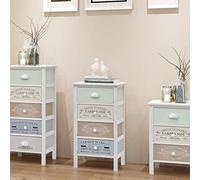 MNISDFL Armoire de salon - Buffet - Meuble de chambre - 4 tiroirs - Style français - Bois