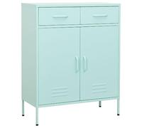 MNISDFL Armoire multi-usages - Buffet de cuisine - Armoire d'appoint - Armoire de rangement - Vert menthe - 80 x 35 x 101,5 cm - Acier