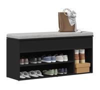 MNISDFL Banc à chaussures élégant en bois robuste avec espace de rangement généreux, assise pratique et surface facile d'entretien pour mettre de l'ordre dans le couloir