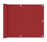 MNISDFL Brise-vue pour balcon, paroi latérale, brise-vue, brise-vue, en tissu Oxford, rouge, 75 x 600 cm