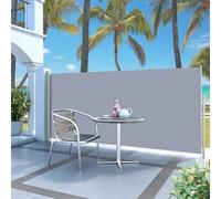 MNISDFL Brise-vue pour balcon, paroi latérale, brise-vue, store latéral extensible, 140 x 300 cm, gris