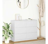MNISDFL Buffet Blanc 100x35x76 cm en Bois d'ingénierie, Buffet Salle à Manger avec Grand Espace de Rangement, Dessus Robuste pour décoration, Armoire multifonctionnelle pour Salon,