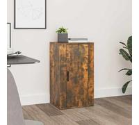 MNISDFL Buffet Chêne fumé 40x33x70 cm, Armoire en Bois d'ingénierie avec Porte, Meuble de Rangement avec Compartiments spacieux, Dessus Robuste pour décoration, Fixation Murale Incluse