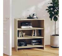 MNISDFL Buffet Chêne Sonoma 70x40,5x75 cm avec 3 étagères, Armoire latérale Solide pour Rangement Livres et appareils multimédia, Dessus de Table Robuste pour Objets décoratifs