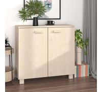 MNISDFL Buffet en Bois Massif de pin HAMAR Marron Miel 85x35x80 cm avec 2 Portes et Compartiments de Rangement