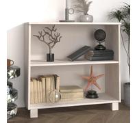 MNISDFL Buffet HAMAR Blanc 85x35x80 cm en Bois Massif de pin, Armoire latérale avec 2 étagères de Rangement