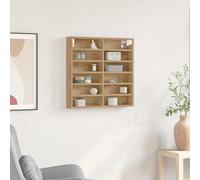 MNISDFL Cabinet Mural en Bois d'ingénierie, étagère Murale Design avec Plusieurs étagères spacieuses pour Rangement de Livres et décorations, vitrine chêne Moderne pour Salon, Bureau