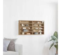 MNISDFL Cabinet Mural en Bois d'ingénierie, Meuble Rangement avec étagères, Design Moderne pour Salon, Bureau ou Chambre, vitrine chêne Artisanal, Robuste et Durable, Fixation Murale