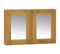 MNISDFL Casier à outils Étagère de rangement Armoire miroir 60 x 10 x 40 cm Bois massif teck