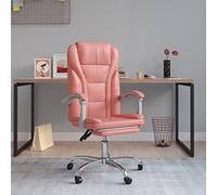 MNISDFL Chaise de bureau ergonomique avec fonction allongée - En cuir synthétique - Rose