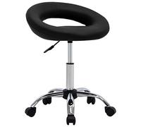 MNISDFL Chaise de bureau ergonomique sur roulettes en cuir synthétique Noir