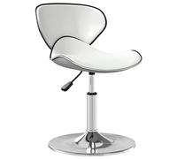 MNISDFL Chaise de cuisine, fauteuil de lecture, salon, salle à manger, en cuir synthétique, blanc