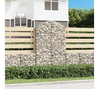 MNISDFL Gabion avec arc haut, pot de fleurs, pour extérieur, intérieur, terrasse, 100 x 30 x 160/180 cm, en fer galvanisé