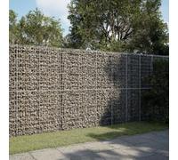 MNISDFL Gabion avec couvercle - Pot de fleurs d'extérieur pour terrasse - 300 x 100 x 200 cm - Fer galvanisé
