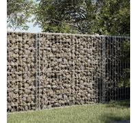 MNISDFL Gabion avec couvercle - Pot de fleurs d'extérieur pour terrasse - En fer galvanisé - 100 x 100 x 100 cm
