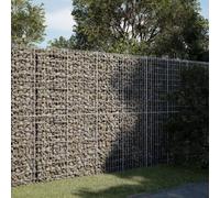 MNISDFL Gabion avec couvercle - Pot de fleurs pour jardin extérieur - 200 x 100 x 200 cm - Fer galvanisé