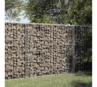 MNISDFL Gabion avec couvercle - Pot de fleurs pour terrasse - En fer galvanisé - 150 x 100 x 100 cm