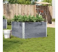 MNISDFL Jardinière en pin massif, gris, 100 x 100 cm, pour l'intérieur et l'extérieur