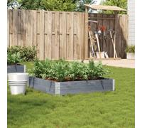 MNISDFL Jardinière grise - Pour terrasse - En bois de pin massif - 100 x 100 cm