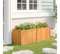 MNISDFL Jardinière surélevée - Pot de fleurs d'extérieur - Pour jardin, terrasse - 150 x 50 x 50 cm - Bois massif de teck