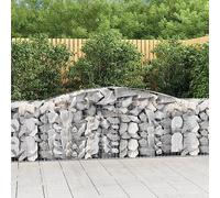 MNISDFL Lot de 20 gabions avec arche haute - Pot de fleurs d'extérieur pour l'intérieur et la terrasse - 400 x 50 x 80/100 cm - Fer galvanisé
