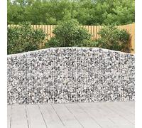 MNISDFL Lot de 20 gabions avec arche surélevée - Pour l'extérieur et l'intérieur - 400 x 50 x 100/120 cm - Fer galvanisé