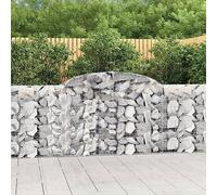 MNISDFL Lot de 30 gabions avec arc haut - Pot de fleurs d'extérieur pour l'extérieur - 300 x 30 x 100/120 cm - Fer galvanisé